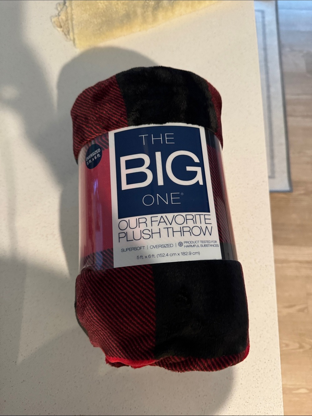 The Big One Plush Throw - Red & Black
